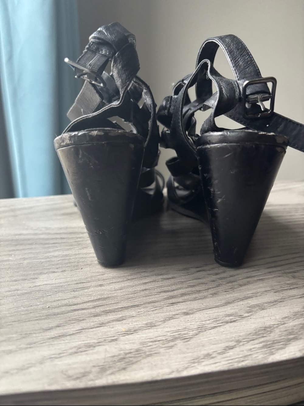 Nine West Black Multi-Strap Gladiator Sandals - Picture 2 of 2